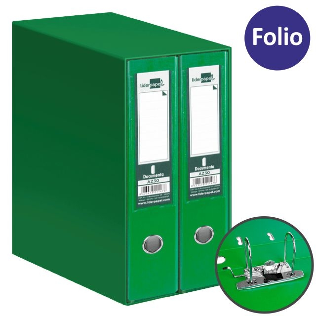 Comprar Modulo Box Liderpapel 2 Archivadores Folio color verde