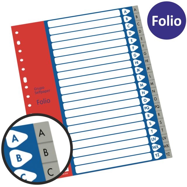 Comprar Separador abecedario folio Dohe Multitaladro AZ 20 pestañas