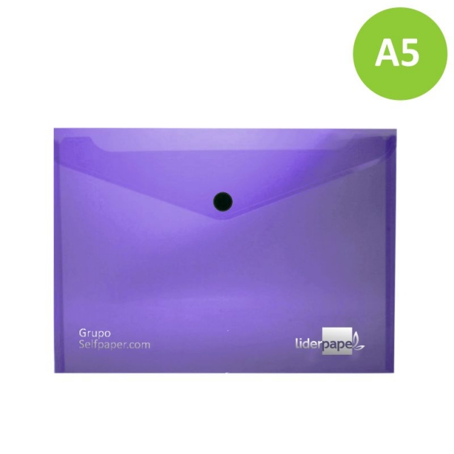 Comprar Sobre plástico Broche botón A5 lila violeta DS24