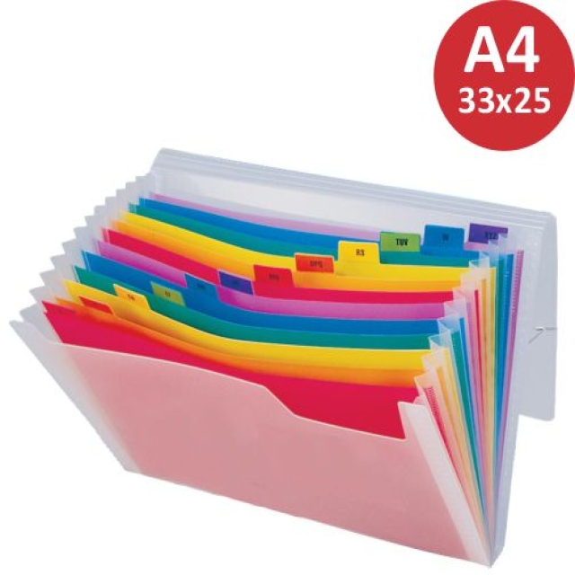 carpeta clasificadora fuelle acordeon plastico a4