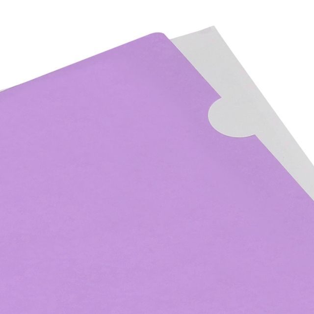 carpeta dossier en l, con uñero lila lavanda opaco