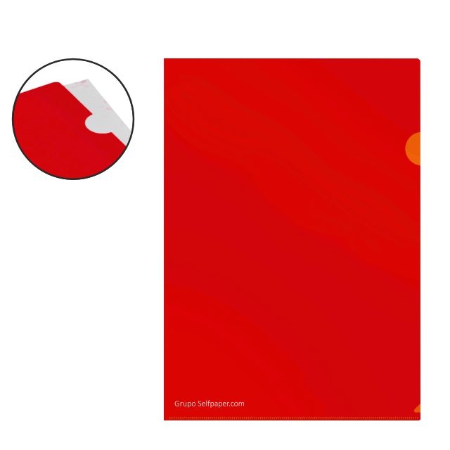 Comprar Dosier uñero, Funda en L, color Rojo traslúcido