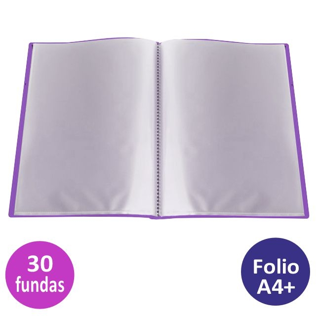 tarifario carpeta escaparate 30 fundas lila