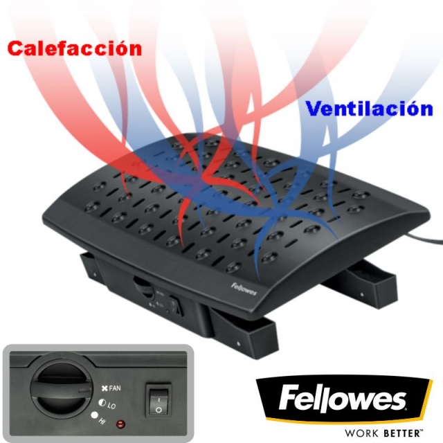 reposapies fellowes climate ventilacion frio calor