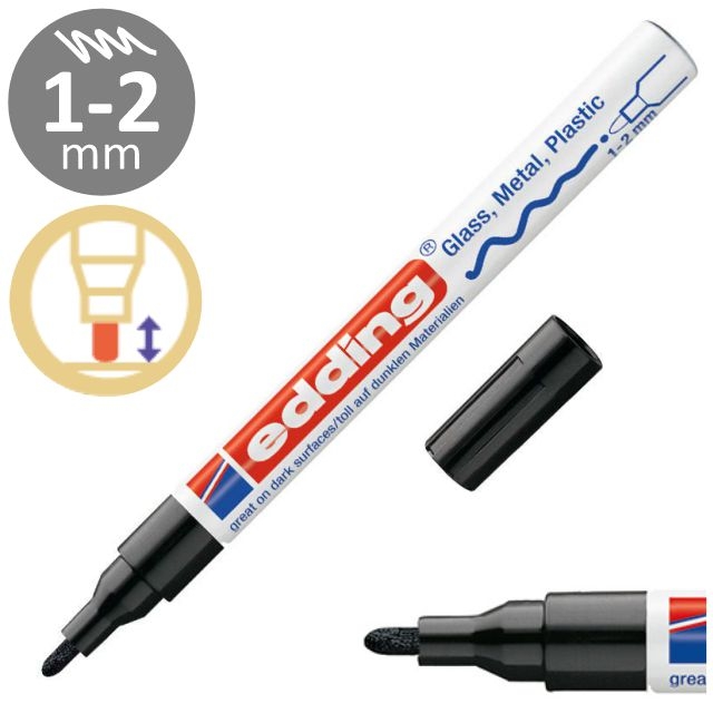 Comprar Edding 751, Rotulador marcador permanente Opaco negro