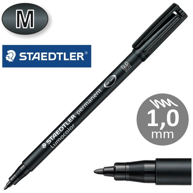 permanente staedtler lumocolor punta media m