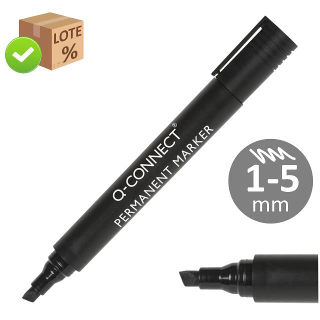Comprar Rotulador marcador permanente negro punta biselada económico