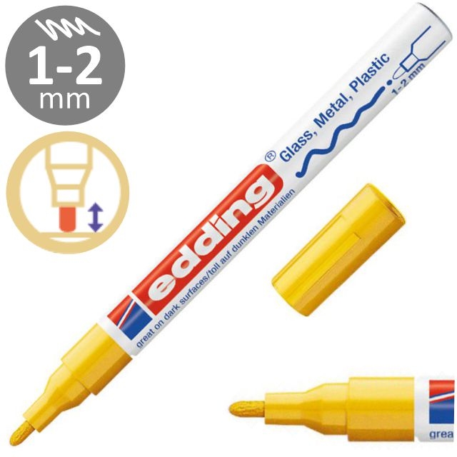 Comprar Rotulador Permanente opaco Edding 751 Amarillo