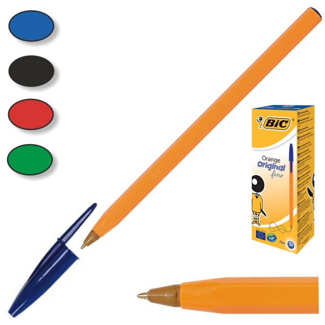 BOLIGRAFO BIC FINE CUERPO NARANJA PUNTA FINA