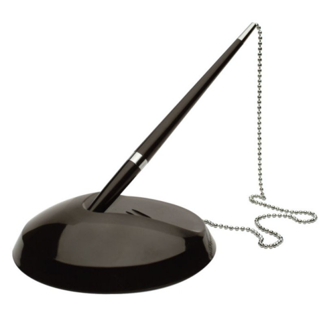 Comprar Boligrafo con soporte a mesa - peana pie y cadena