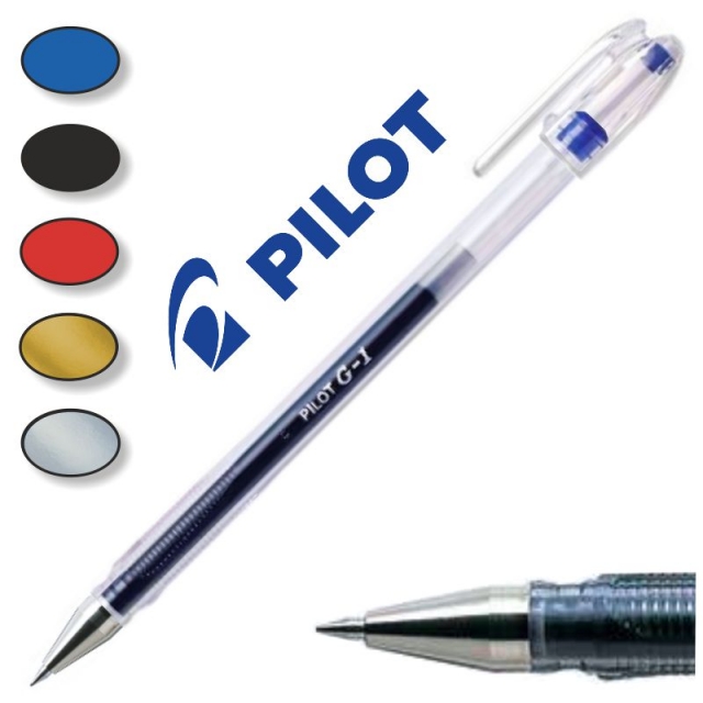 boligrafo pilot g 1 tinta gel, punta fina 0.5 mm