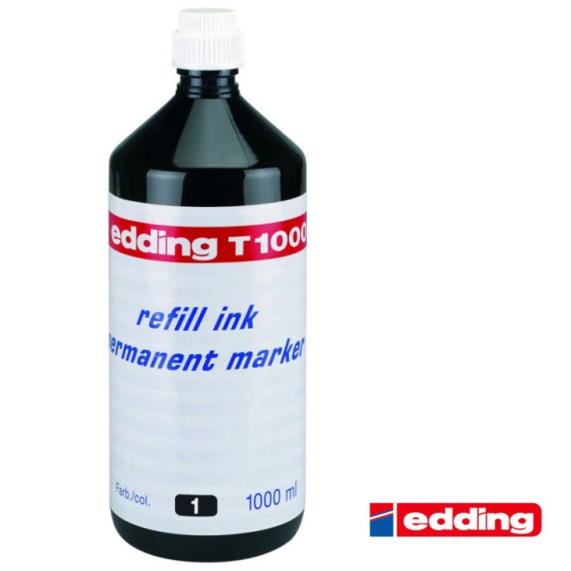 botella edding t1000 tinta permanente 1 litro 1000