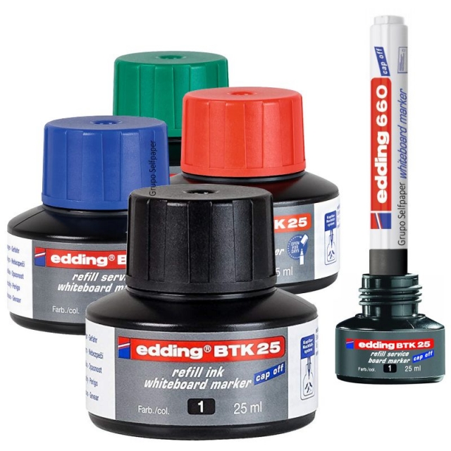 botella tinta edding btk25 rotuladores pizarra