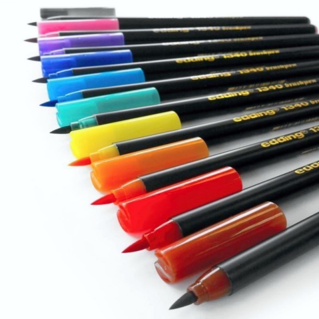 colores edding 1340 brush pen pincel