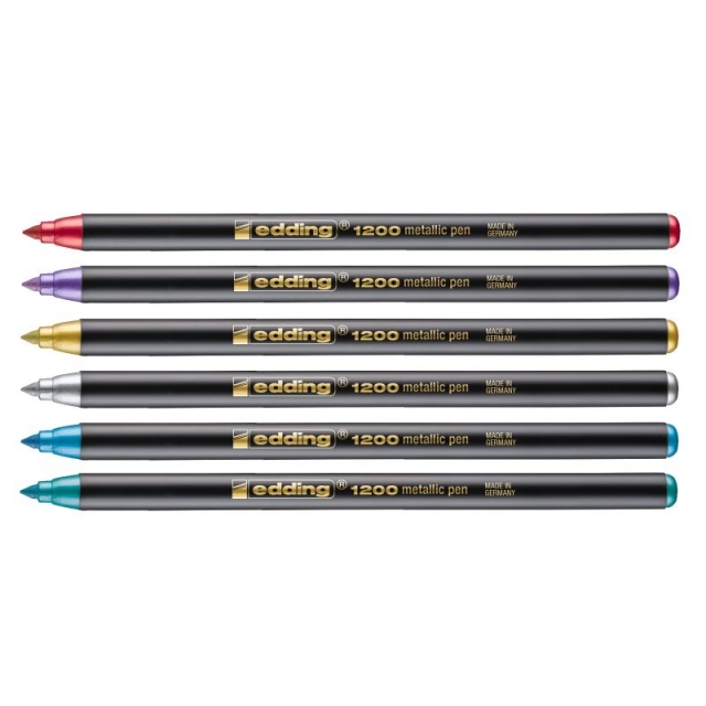 colores metalizados edding 1200 oro plata