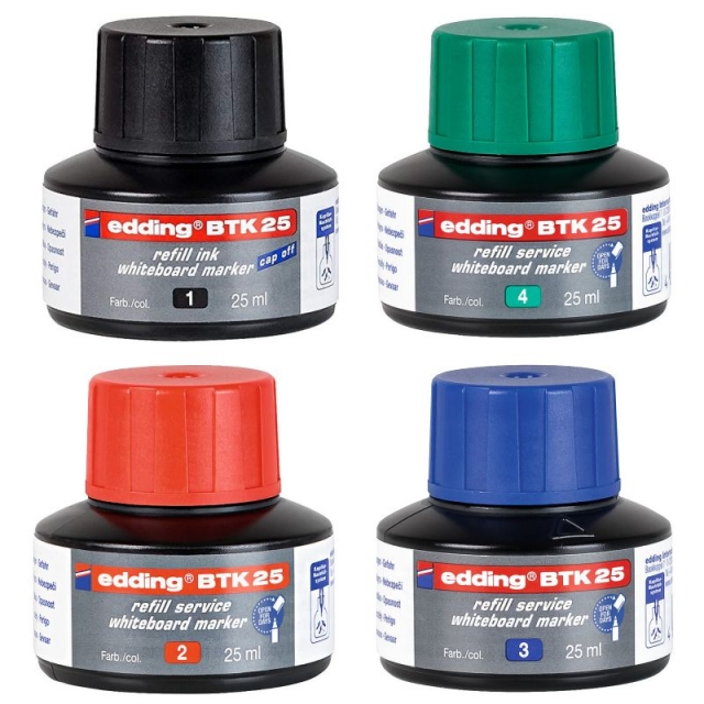 colores tinta edding btk 25 pizarras blancas