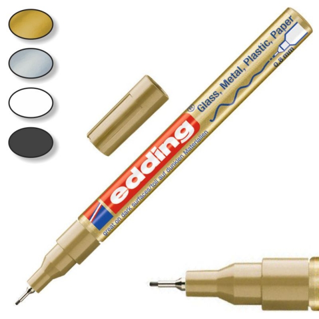 edding 780 marcador permanente tinta opaca oro