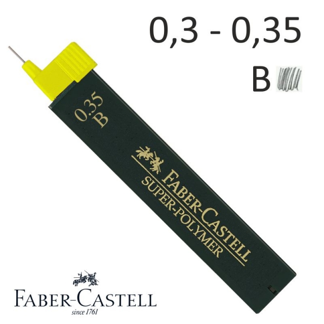 faber castell minas 035 b tubo 12 u 1203 01