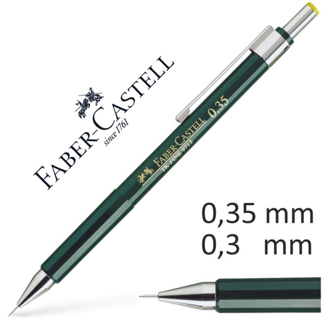 faber castell xf tk fine 0,35mm,  portaminas tcni