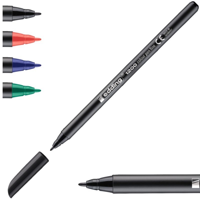 Comprar Rotulador fibra Edding 1200 colores básicos punta redonda