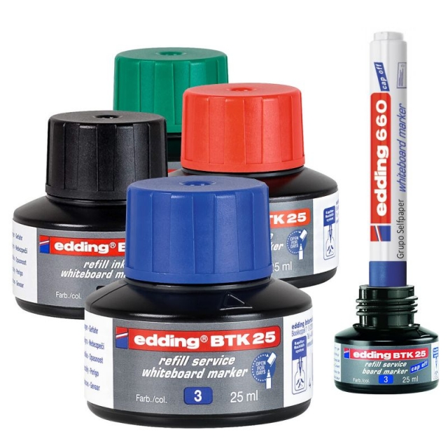 frasco tinta edding btk 25 pizarras blancas azul