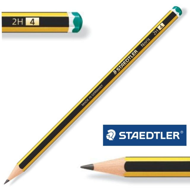 Lapices de grafito Staedtler Noris 2 HB, 4 2H, 0 2B - Copyfels