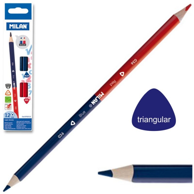 Comprar Lapiz Bicolor Milan Triangular ergonomico