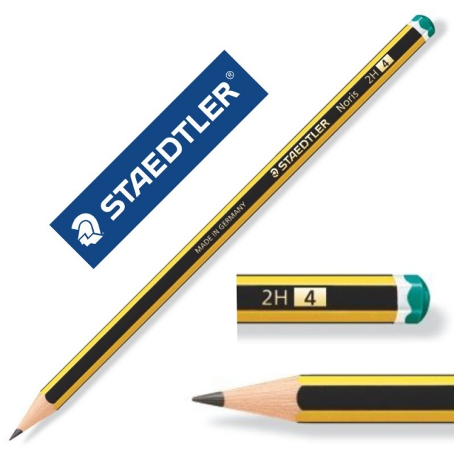 lapiz staedtler noris 2h numero 4 mina muy dura