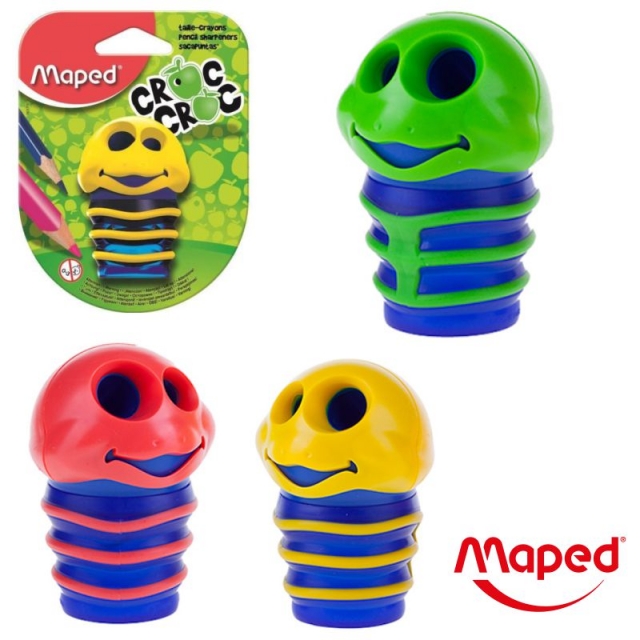 maped croc croc forma de gusano sacapuntas doble