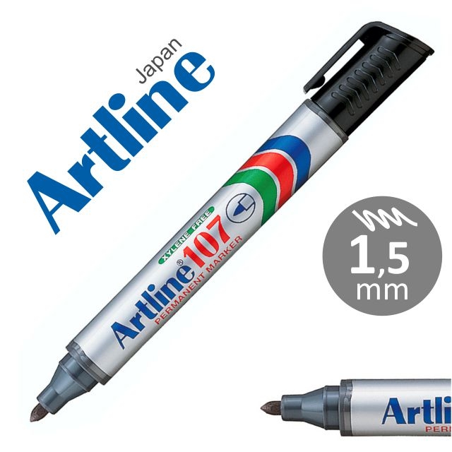 Comprar Marcador permanente Artline 107 , Punta redonda 1,5 mm negro