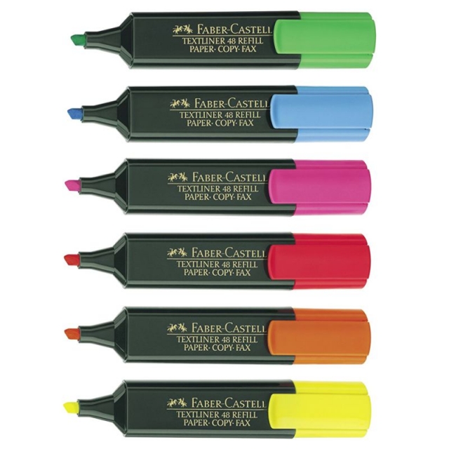 Marcador Fluorescente Faber-Castell Textliner 48 Estuche 3+1