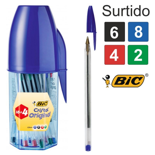 Bolígrafos Bic Cristal Soft 4 Surtidos