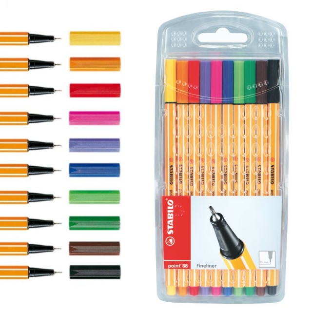 Comprar Pack 10 rotuladores Stabilo Point 88 punta fina surtidos
