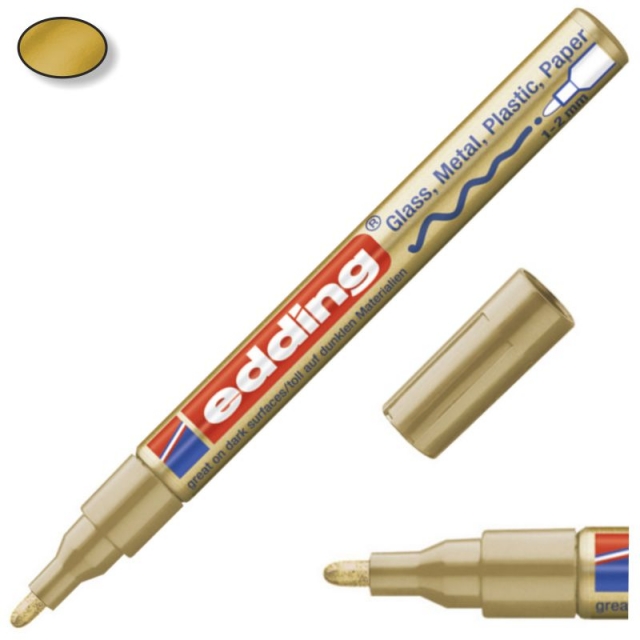 Comprar Rotulador Permanente Opaco Edding 751 oro dorado