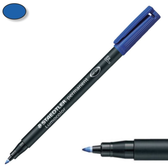 STAEDTLER LUMOCOLOR rotulador permanente (F) punta fina 0.6 mm rojo REF.  318-2