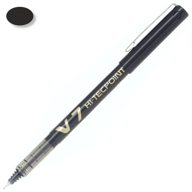 Comprar Pilot V7 Negro, Bolígrafo de tinta líquida Hi-Tecpoint