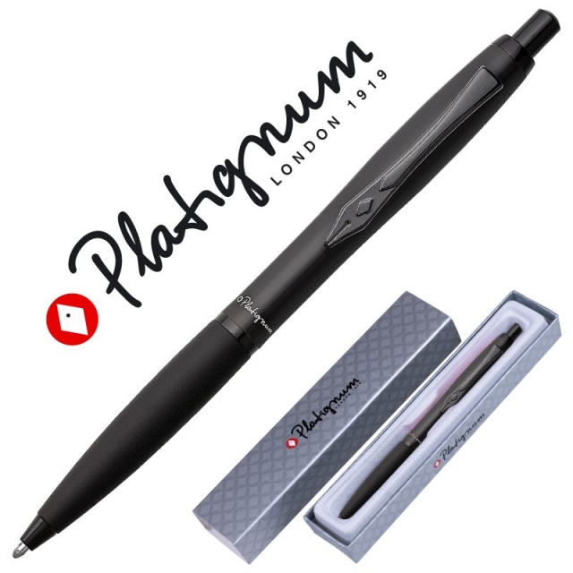 platignum n 9 negro mate boligrafo estuche 50388