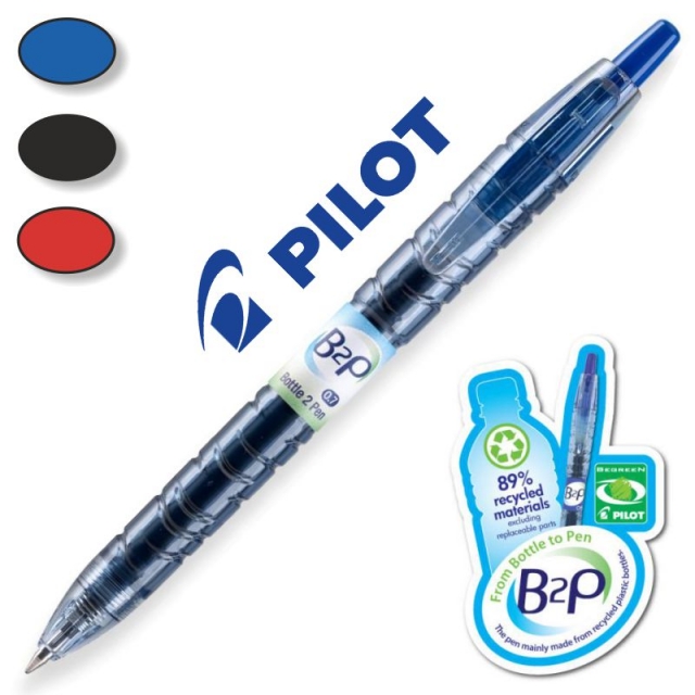 roller pilot b2p gel 07 begreen bottle 2 pen