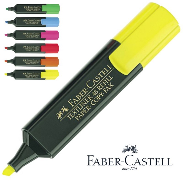 rotulador fluorescente faber castell textliner 48