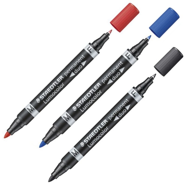 rotulador indeleble staedtler duo 2 puntas