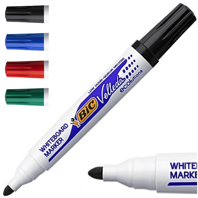 Rotulador pizarra blanca Bic Velleda 1701 punta media negro