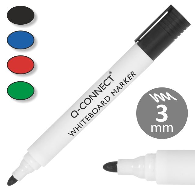 Comprar Rotulador pizarra blanca económico, negro Q-Connect