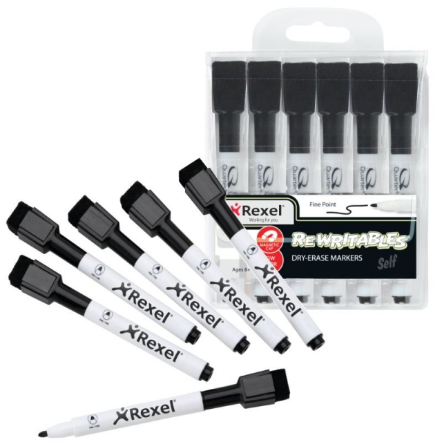 Comprar Rotuladores Magneticos Negros, mini, para pizarra blanca