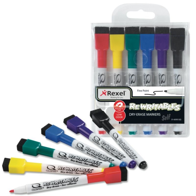 Comprar Rotuladores mini para pizarra blanca, Magnéticos Rexel 6 uds