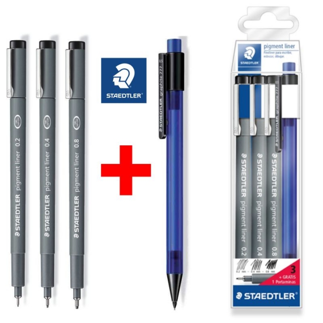 staedtler pigment liner calibrados 02 04 08 308