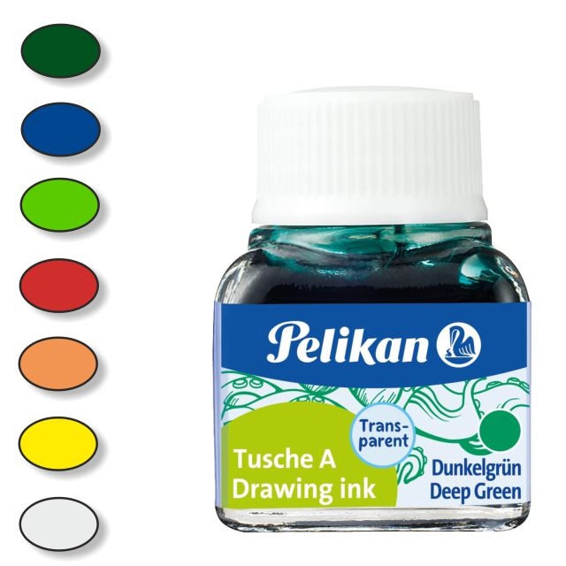 Comprar Tinta China Pelikan 523 - 10 ml  color verde - Nº 7