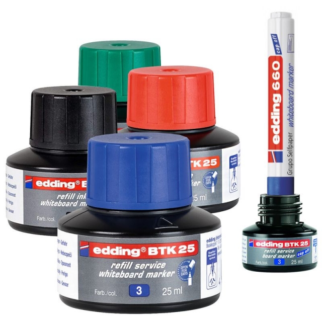 Comprar Tinta Edding BTK-25 para pizarras blanca, frasco 25 ml Azul