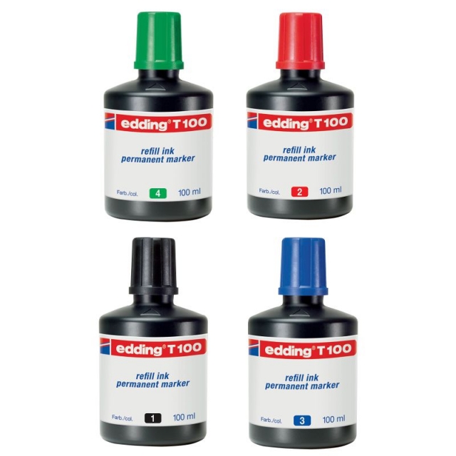 tinta indeleble edding t100 rellenar rotuladores