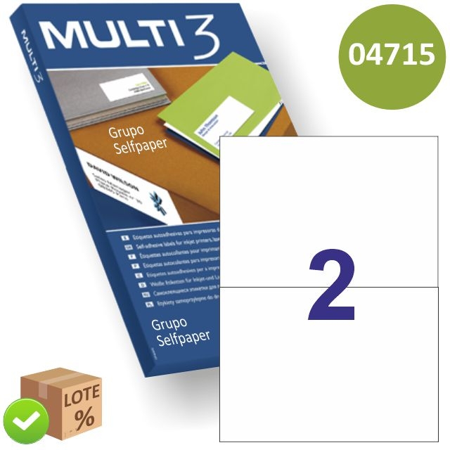 Comprar Etiquetas impresora 04715 210x148 2x corresp. APLI 01264
