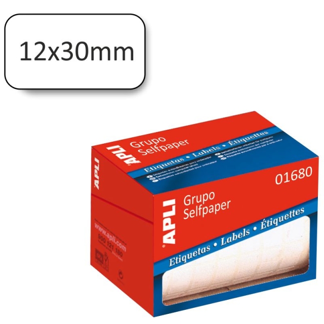 Comprar Etiquetas Rollo Apli 01680 - 12x30 mm 3500 Uds.